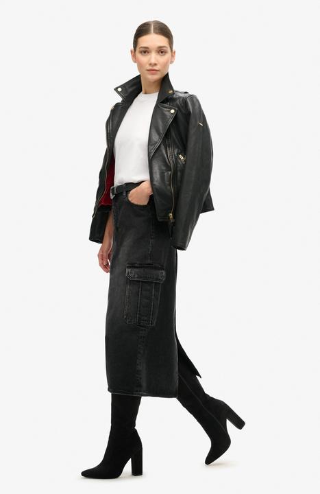 Immagine prodotto Superdry Denim-Midirock mit Cargotaschen (32)