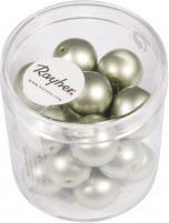Produktbild Rayher Renaissance Glaswachsperlen, matt, 12mm ø, silbe