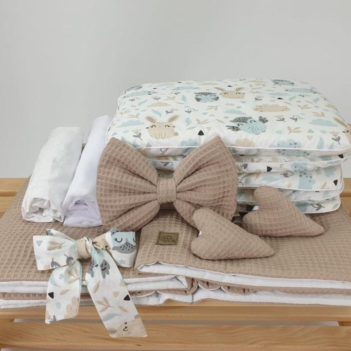 Image du produit Milkii Stubenwagen / Bollerwagen mit Matratze, Betthimmel und Bettwäsche, Taupe