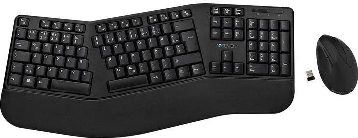 V7 Bt Ergo Keyboard Mouse Combo De (DE, Kabellos)