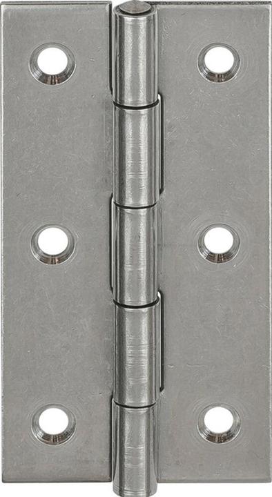 Image du produit Vormann Charnière hauteur 80 mm largeur 41 mm épaisseur 1,5 mm acier inoxydable roulé, étroit
