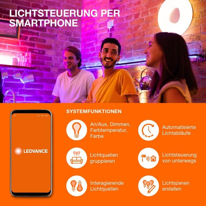 Produktbild Ledvance Smart+ Wifi Mini Bulb (E14, 4.90 W, 470 lm, 4 x, F)