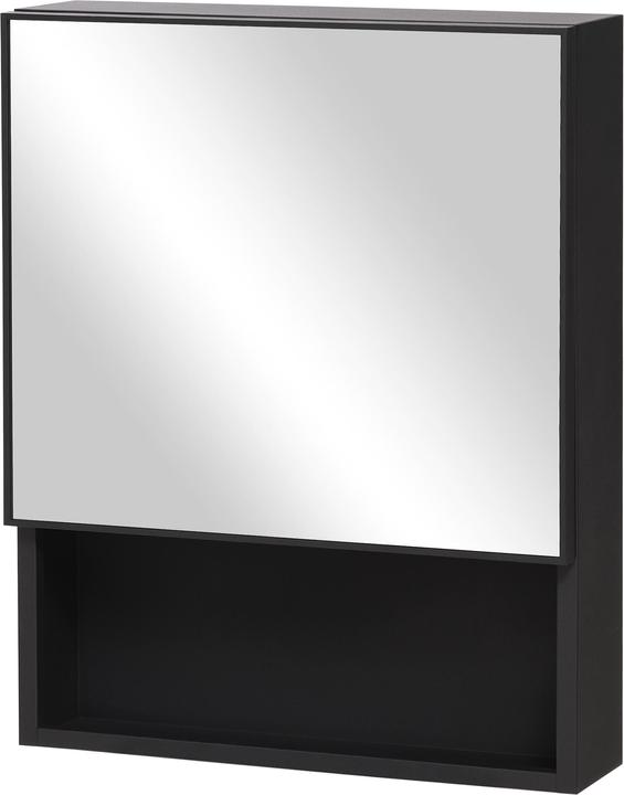 Image du produit Kleankin armoire de toilette avec une porte et un compartiment supplémentaire (46 x 13.5 x 58 cm)