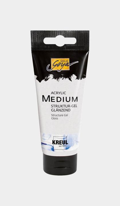 Actual product image Magni KREUL 87101 - Solo Goya Acrylic Medium, 100 ml tube, textured gel glossy, creamy putty, tr (Transparent, 100 ml)