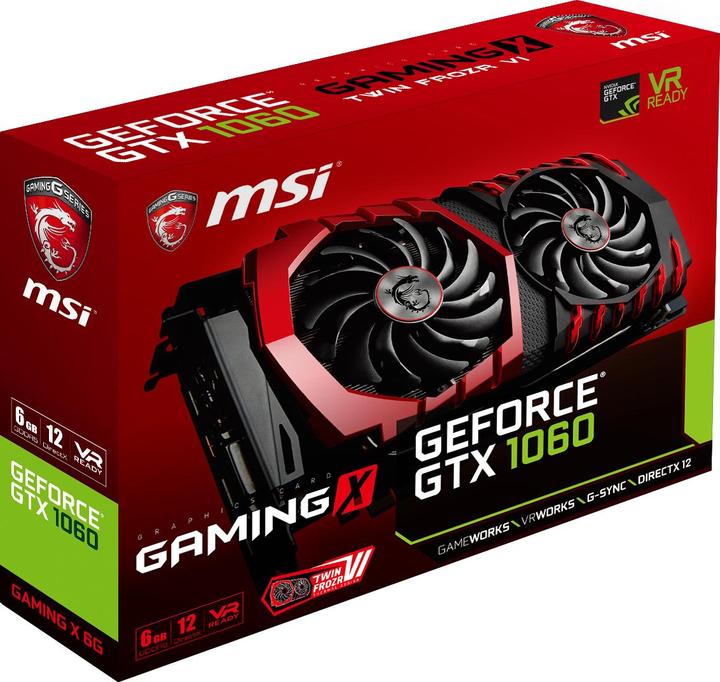 Actual product image MSI GeForce GTX 1060 GAMING X (6 GB)