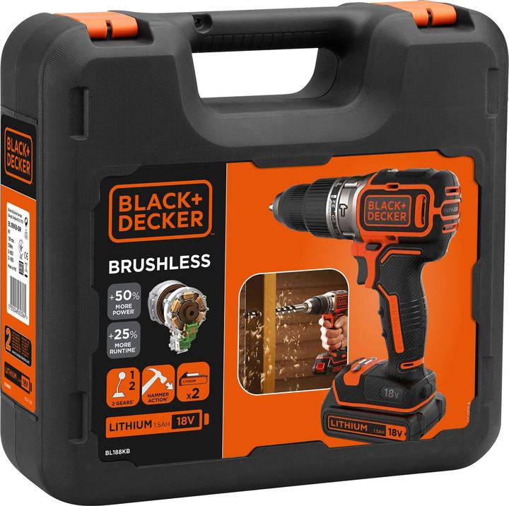 Image du produit Black & Decker BL188KBQW Perceuse à percussion sans fil