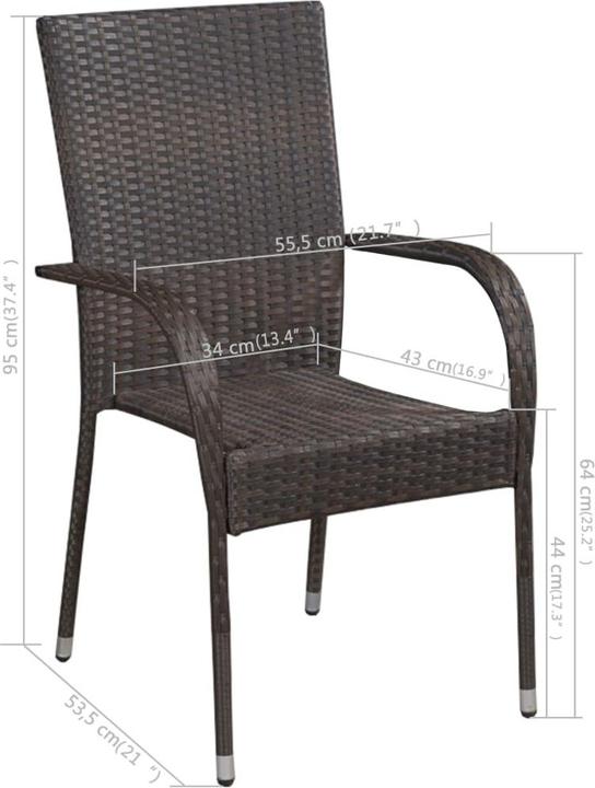 Produktbild vidaXL Garten-Essgruppe (88 x 88 x 74 cm)