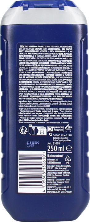 Actual product image NIVEA MEN Men Sport Shower Gel 250ml Lemon (250 ml)
