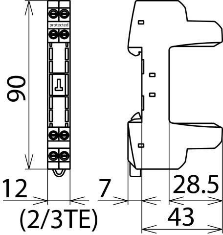 Actual product image Dehn Base part 4-pole to accommodate a 926304
