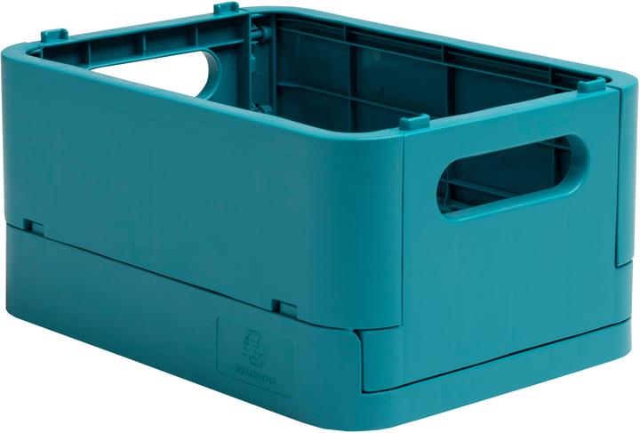 Exacompta Boîte pliable The Smart Case mini Skandi - Bleu Pacifique (18.80 cm, 1x)