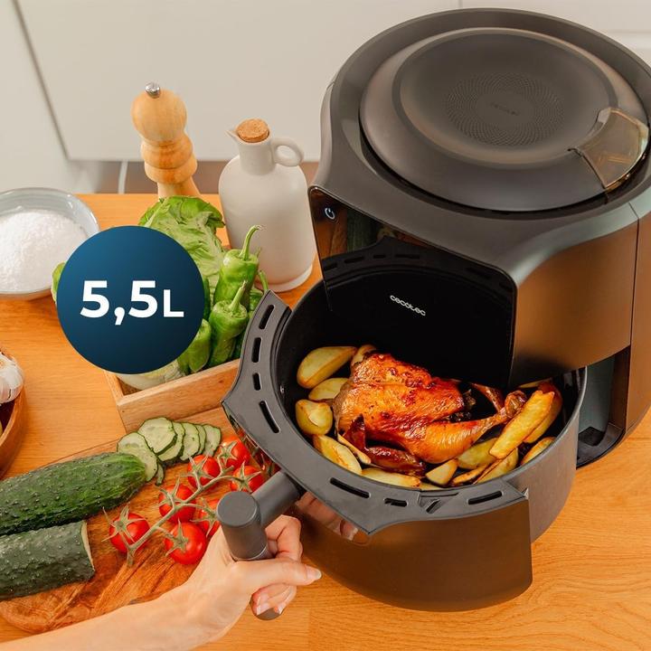 Immagine prodotto Cecotec Friggitrice ad aria senza olio con spruzzo automatico, controllo touchscreen, autopulizia, 8 menu
