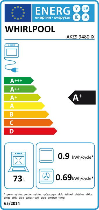 Energy Label Whirlpool AKZ9 9480 IX