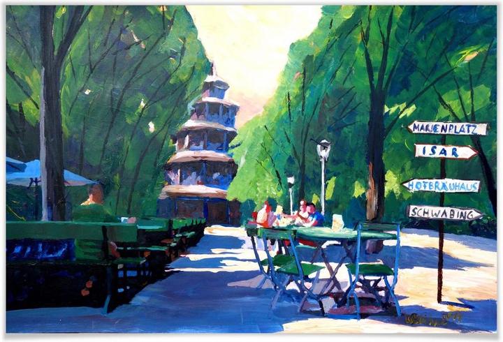 Image du produit Trenddeko Bleichner - Tour chinoise à Munich (120 x 80 cm)