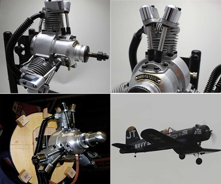 Image du produit Saito fa-120r3 moteur en étoile à 3 cylindres moteur 4t