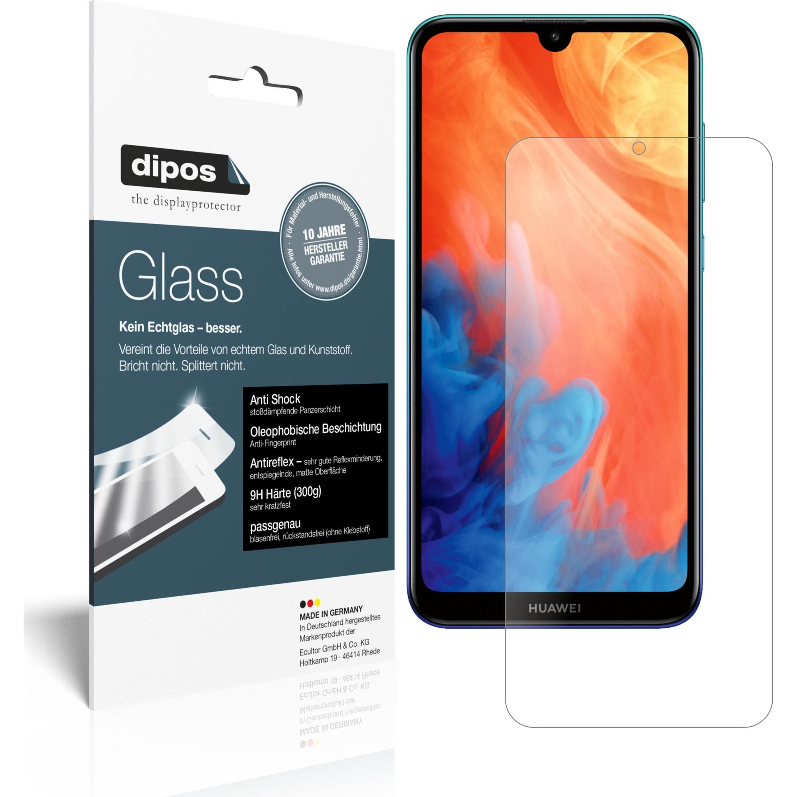 Dipos Displayschutz Anti-Shock (1 Stück, Huawei Y7 Prime (2019)), Smartphone Schutzfolie, Transparent