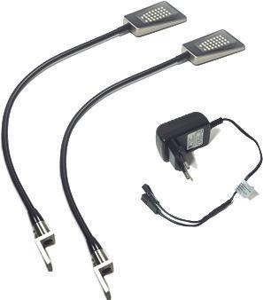 L&S Kit di lampade LED esterne 2 pezzi Area Light, lampada di lettura 12 V (150 lm)