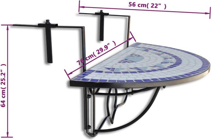 Produktbild vidaXL Balkontisch