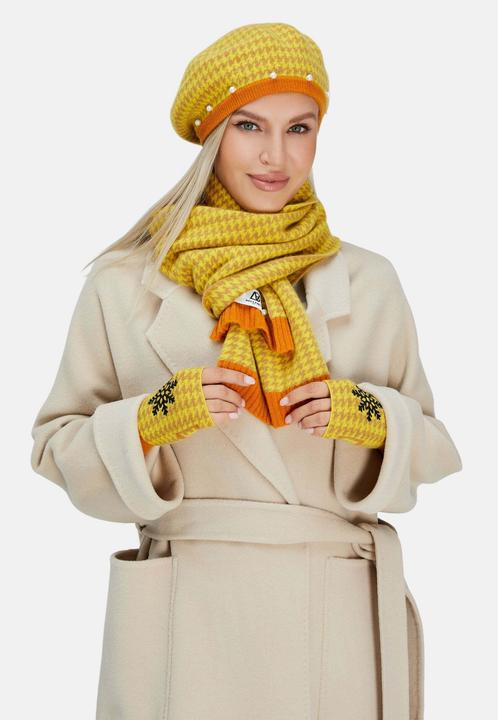 Image du produit Bellemere Hat Houndstooth Pearled Cashmere Berets (Taille unique)