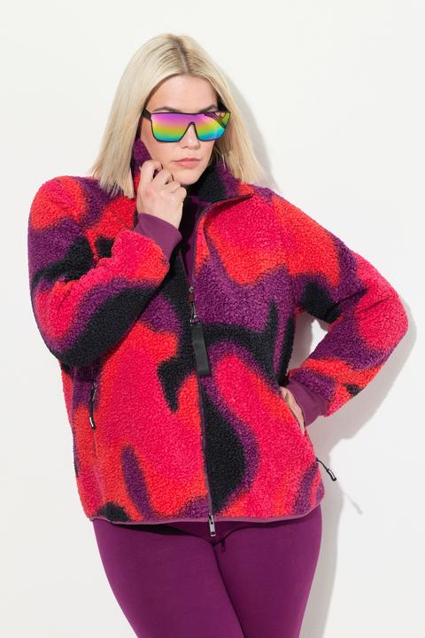 Actual product image Ulla Popken Abstract Print Zip Fleece (42, 44)