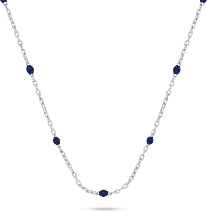 Image du produit Brilio Silver - Collier en argent avec perles bleues foncées NCL112WB