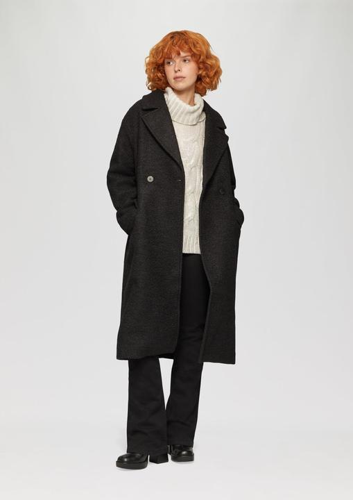 Produktbild s.Oliver Strickpullover Oversize Pullover mit Zopfmuster und All-over-Print (L)
