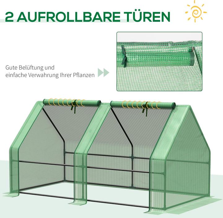 Actual product image Outsunny Greenhouse with plug-in system Structure