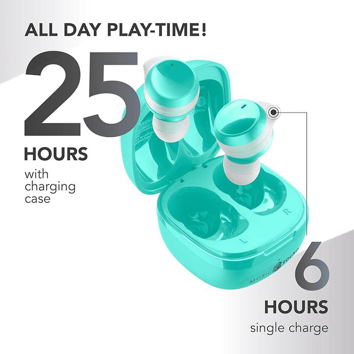 Image du produit Cellularline Music Sound Flow Casque intra-auriculaire sans fil pour la musique et les appels Bluetooth Vert (Pas de réduction du bruit, 25 h, Sans fil)