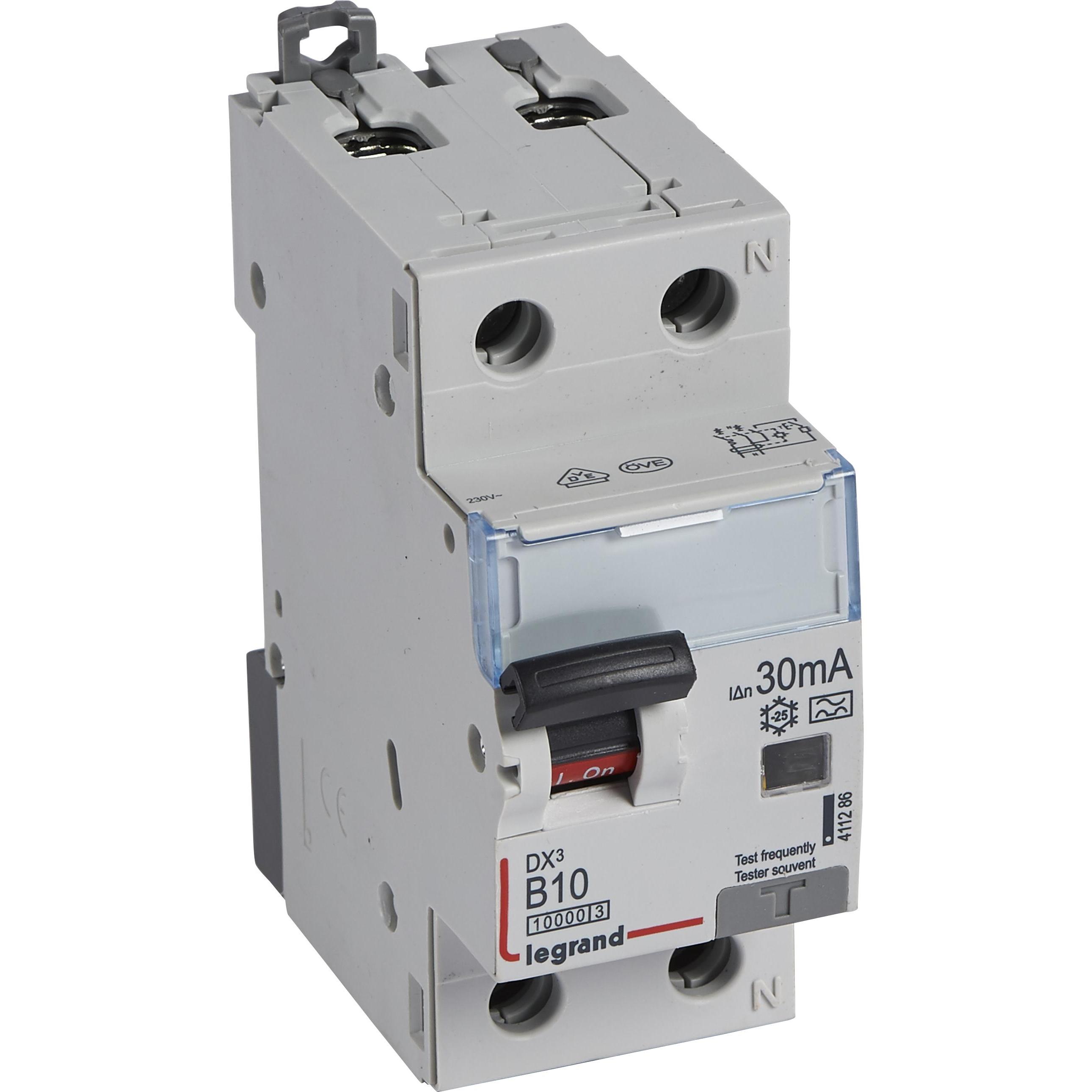 Legrand, Schutzschalter, 411286 FI-Schutzschalter/Leitungsschutzschalter 10 A 230 V/AC