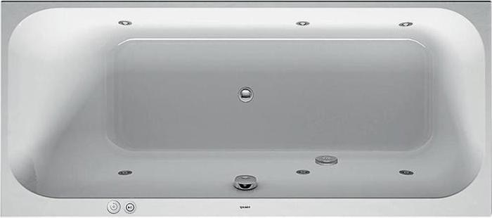 Immagine prodotto Duravit Vasca idromassaggio rettangolare HAPPY D.2 150 l 1700x700 we 1 RS sinistra Sistema jet (150 l, 170 cm, 70 cm)