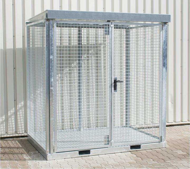 Produktbild eurokraft pro Gasflaschencontainer, montiert