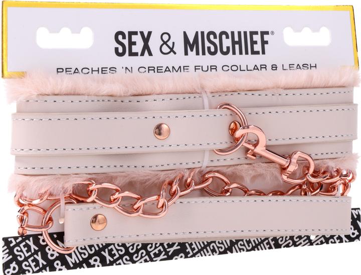 Actual product image Sportsheets peaches 'n creame fur collar & leash