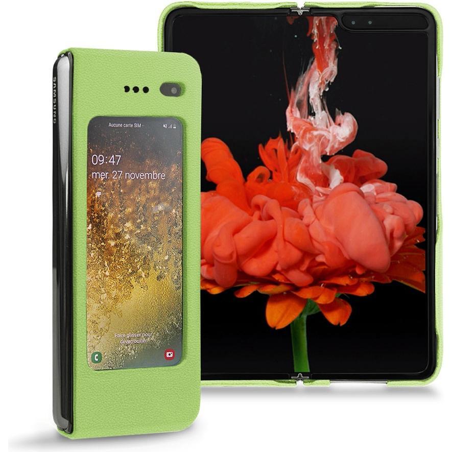 Noreve Lederschutzhülle (Samsung Galaxy Fold), Smartphone Hülle, Grün