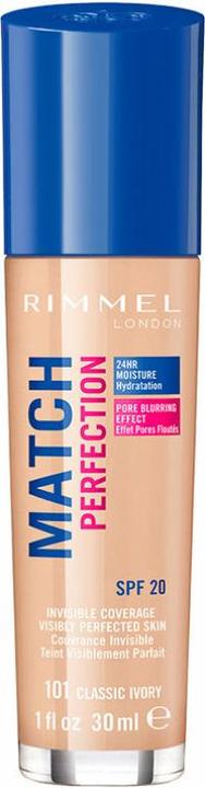 Produktbild Rimmel London Match Perfection SPF20 (101 Classic Ivory)