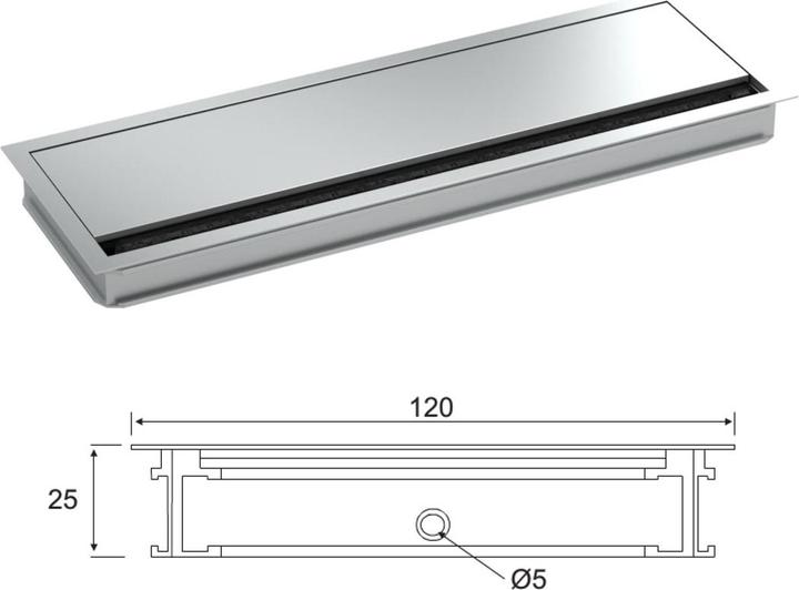 Produktbild Bachmann Loop Square - Kabelverschraubung - Anodized (Kabeldurchlass, 36 cm)