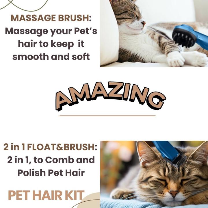 Produktbild Behome | Pet Grooming - 6 in 1 stofzuiger voor honden en katten | Huisdierverzorgingsset (Hund, Katze)