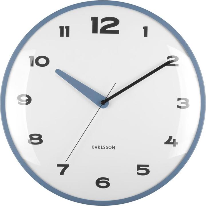 Image du produit Karlsson Wandklok Brisk Dome - Klassiek blauw - Ã˜40cm - Wandklok Scandinavisch (40 cm)