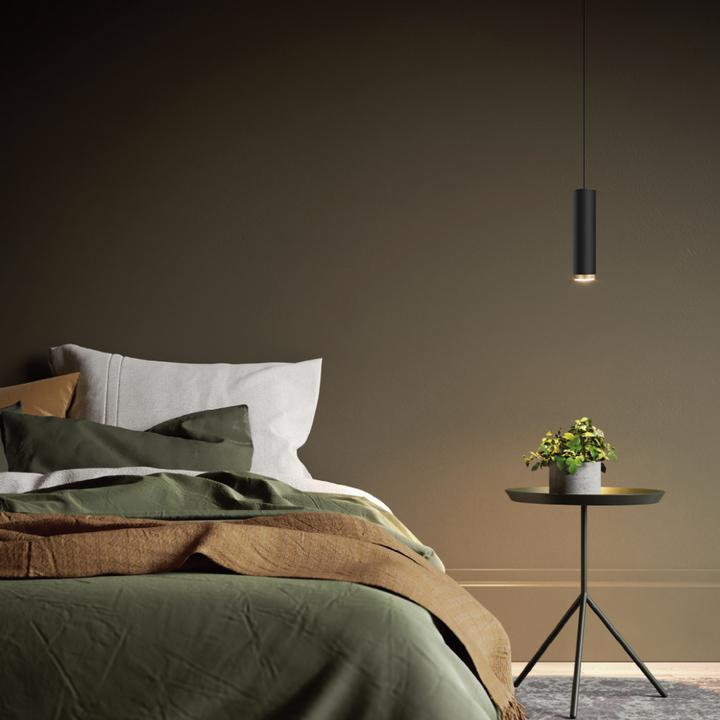 Produktbild Luxula LED-Pendelleuchte, schwarz/gold, 1-flammig (GU10)