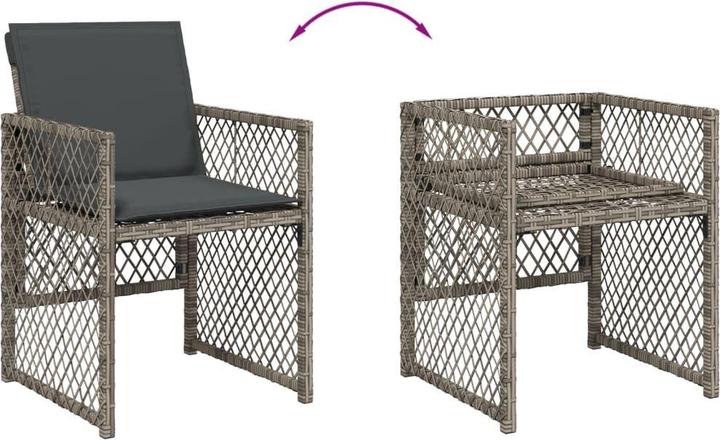 Immagine prodotto vidaXL Mobili da giardino set da pranzo set da giardino gruppo di sedute 13 pezzi in poly rattan grigio (330 cm)