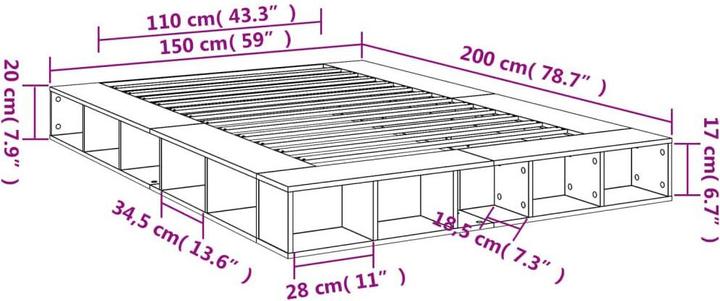 Image du produit vidaXL Bettgestell (150 x 200 cm)