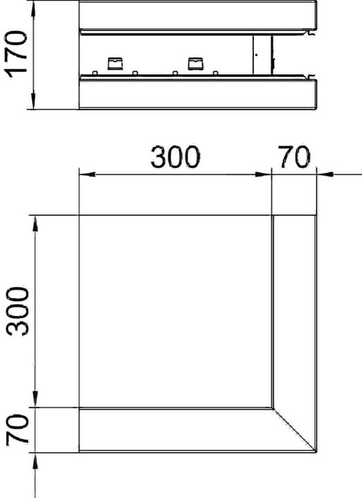 Actual product image OBO Bettermann OBO GS-SA70170RW Symmetrical external corner 70x170mm pure white (7 cm)
