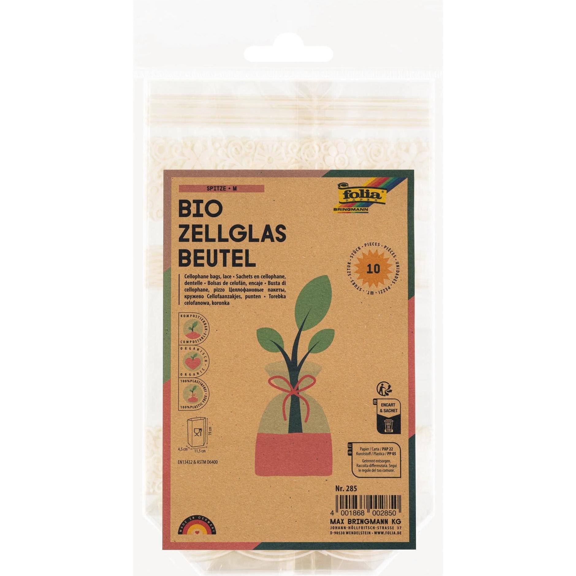 Folia Cellophantüten mit Spitzen, Lebensmittelverpackung, Mehrfarbig