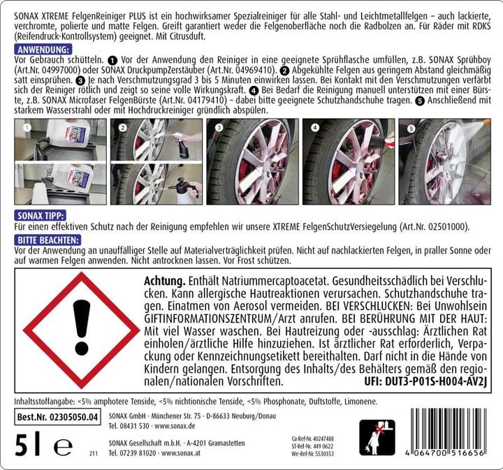 Immagine prodotto Sonax XTREME FelgenReiniger PLUS (5000 ml)