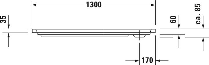 Produktbild Duravit Rechteck-Duschwanne D-CODE mit Antislip, weiss 1300x750x85mm