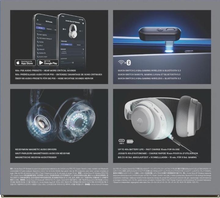 Actual product image SteelSeries Arctis Nova 3pw White (Wireless)