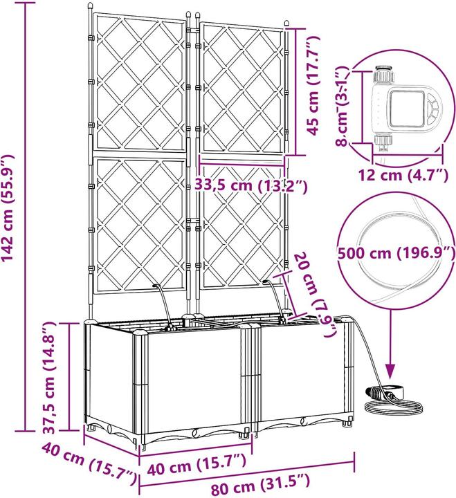 Produktbild vidaXL Garten-Pflanzgefäss