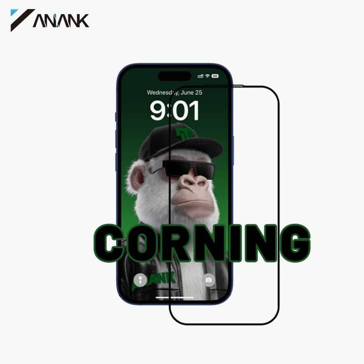 Actual product image Anank - 2.5D 10X Reinforced CG Screen Protector - iPhone 17 Pro Max - Black (1 Piece, Apple iPhone 17 Pro Max)