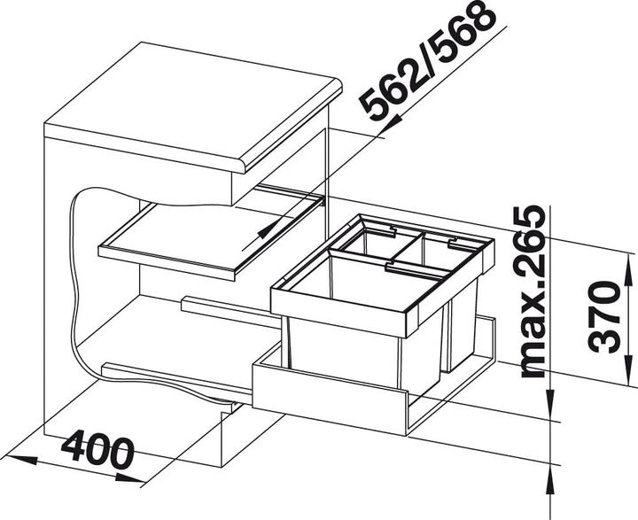 Image du produit Blanco Flexon II XL 60/3 (46 l)
