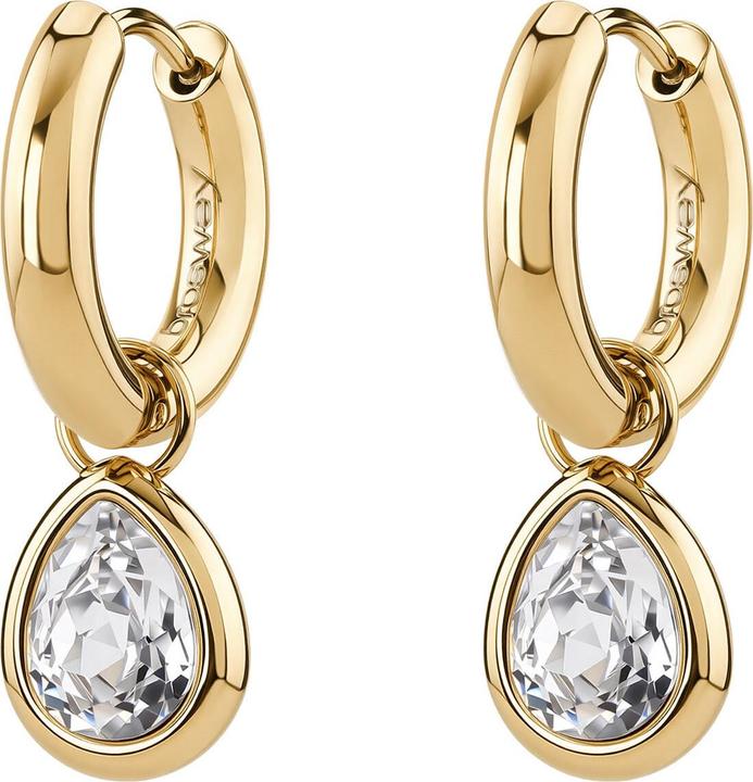 Brosway - Gold-plated 2in1 earrings with crystal Symphonia BYM216