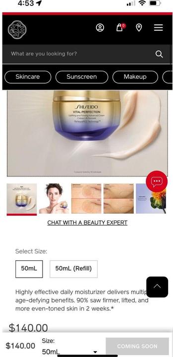 Produktbild Shiseido Vital Perfection (50 ml, 24h Creme)