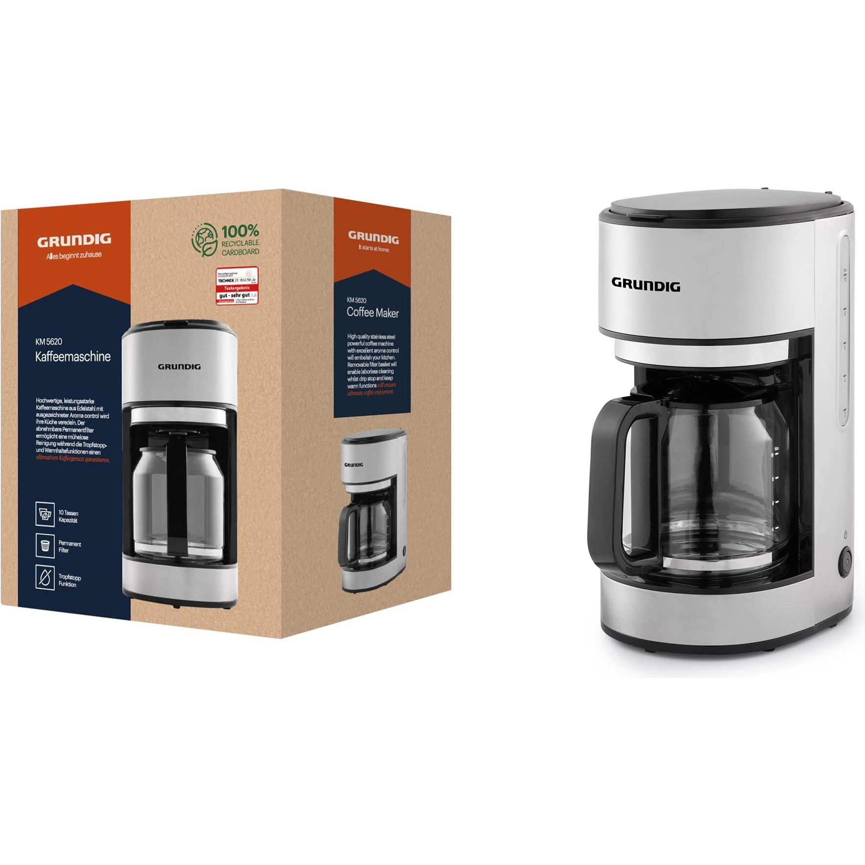 Thumbnail - Grundig Kaffeemaschine, Filterkaffeemaschine, Schwarz, Grau